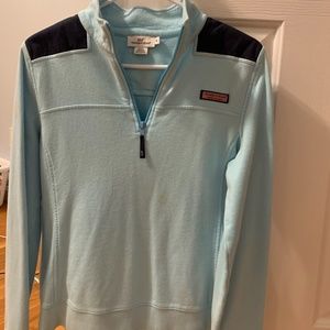Vineyard Vines Women's Shep Shirt- Light Blue/Navy